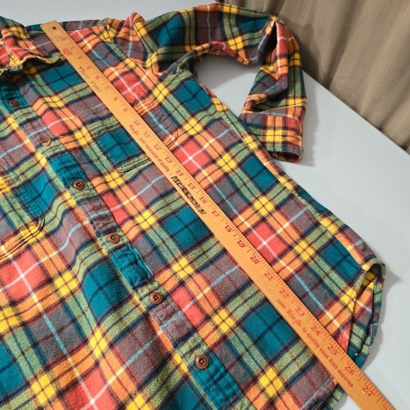 J Crew Shirt Mens Medium Plaid Flannel Slim Fit Long Sleeve Double Brushed Fall - Picture 10 of 11